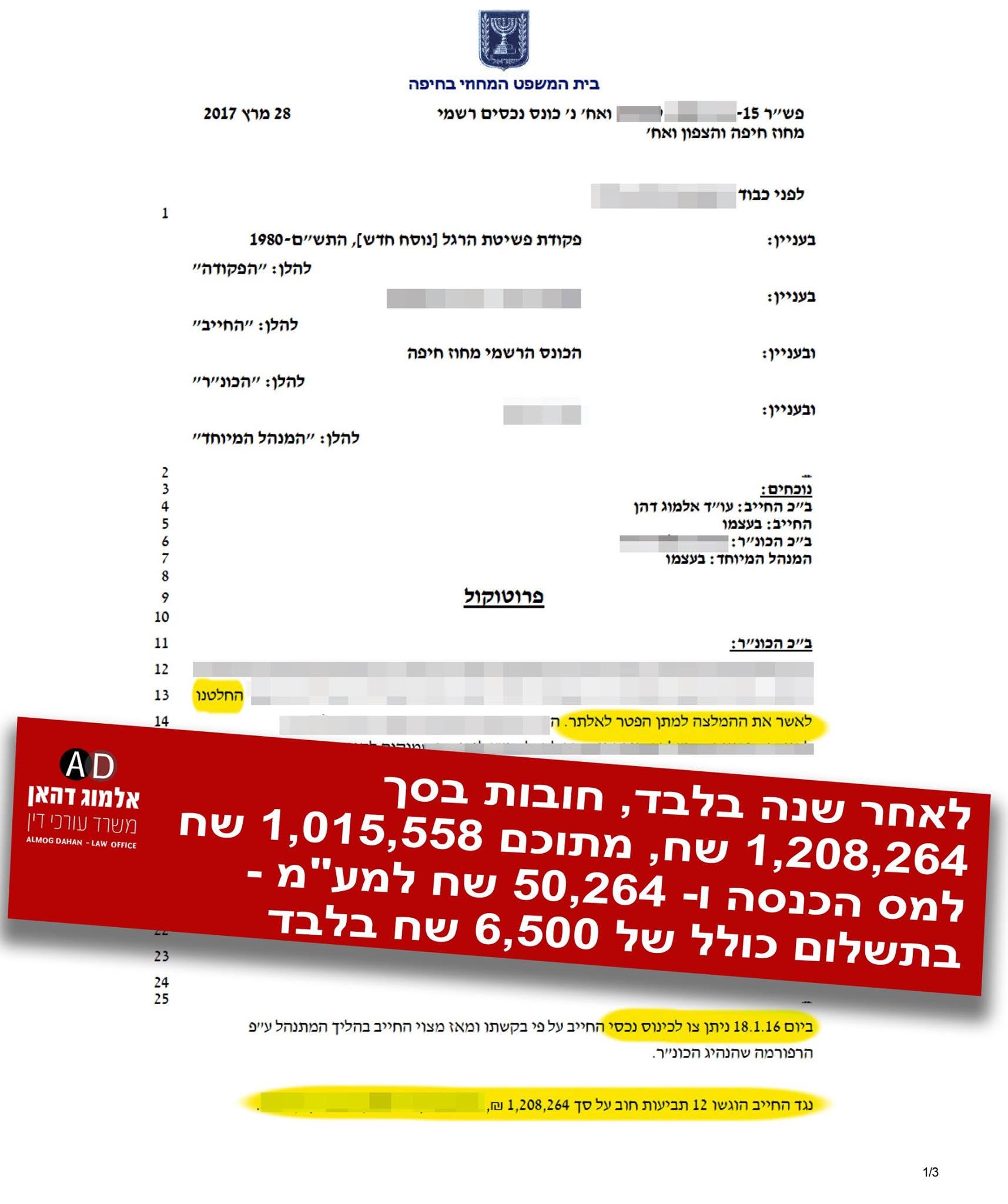 פרסום הפטר — תיק שהושלם בהצלחה